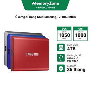 Ổ cứng di động SSD 1TB - 2TB - 4TB Samsung T7 1050MB/s