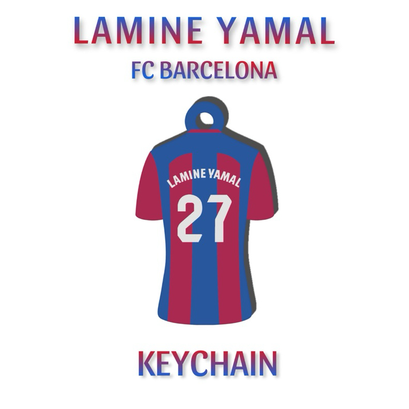 móc khóa áo thi đấu Lamine Yamal FC Barcelona T-Shirt Keychain