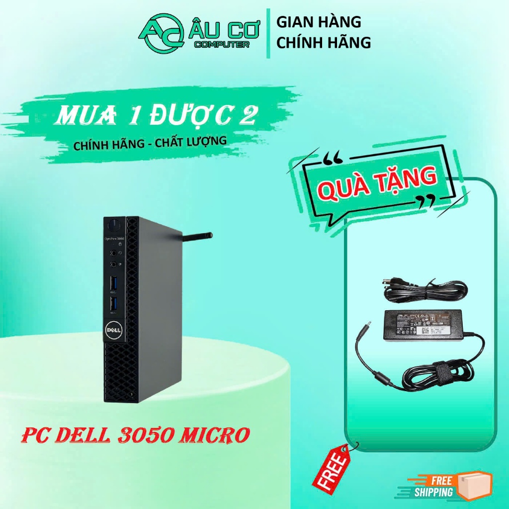 Mini PC Dell Optiplex 3050 Micro Core i5-6500T, Ram 8GB, SSD 256GB, Wifi