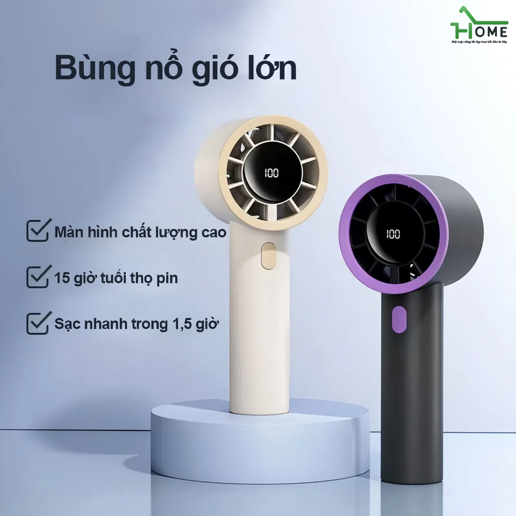 Mùa hè 8000MAH Quạt Nhỏ Cầm Tay Di Động Không Lưỡi Quạt Mini Sạc 50-199 Cấp Độ Điều Chỉnh Với Quạt L