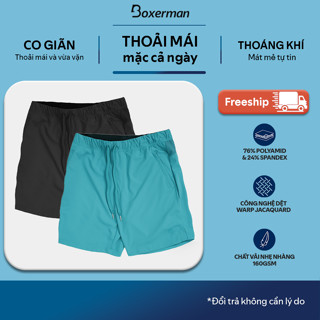 Combo 2 Quần short nam Smartfit BOXERMAN chất liệu polyamide mềm mịn, co giãn tốt, thoáng mát dễ chịu