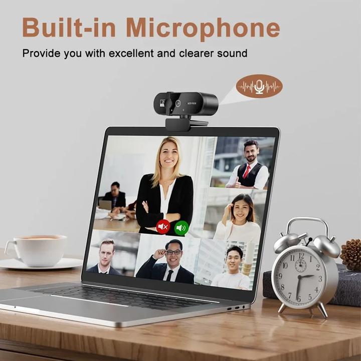 Webcam Full HD 1080P 30FPS có Microphone Tự động Lấy nét & Ánh sáng Cắm & Chạy | BigBuy360 - bigbuy360.vn