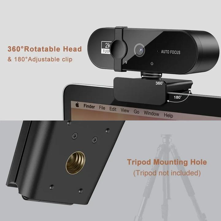Webcam Full HD 1080P 30FPS có Microphone Tự động Lấy nét & Ánh sáng Cắm & Chạy | BigBuy360 - bigbuy360.vn
