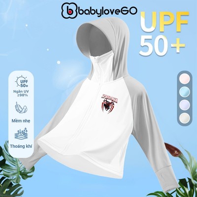 Áo chống nắng bé trai BabyloveGO, áo choàng chống nắng công nghệ mới Ice Sense làm mát tức thì chống tia UV