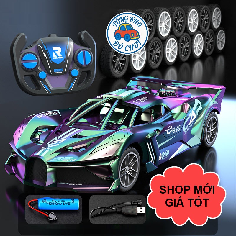 [SIÊU RẺ- HỎA TỐC] Xe Điều Khiển Từ Xa Bugatti Tốc Độ Cao, Xe Ô Tô Dùng Pin Sac, Xe Đua Tốc Độ Cao  