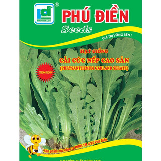 Hạt giống rau Cải Cúc Nếp Thơm Lá To (Cúc Tần Ô Lá Tròn) cao sản