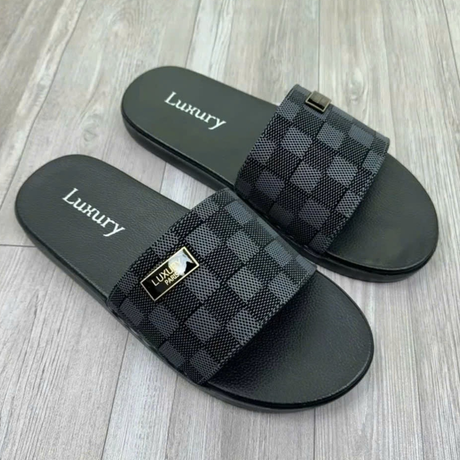 [ NEW ] Dép Boy Phố Kẻ Caro, Mẫu Mới Nhất Hàng Loại Đẹp Quai Gò Đi Êm Chống Nước Full size 37 đến 43.-depnam34