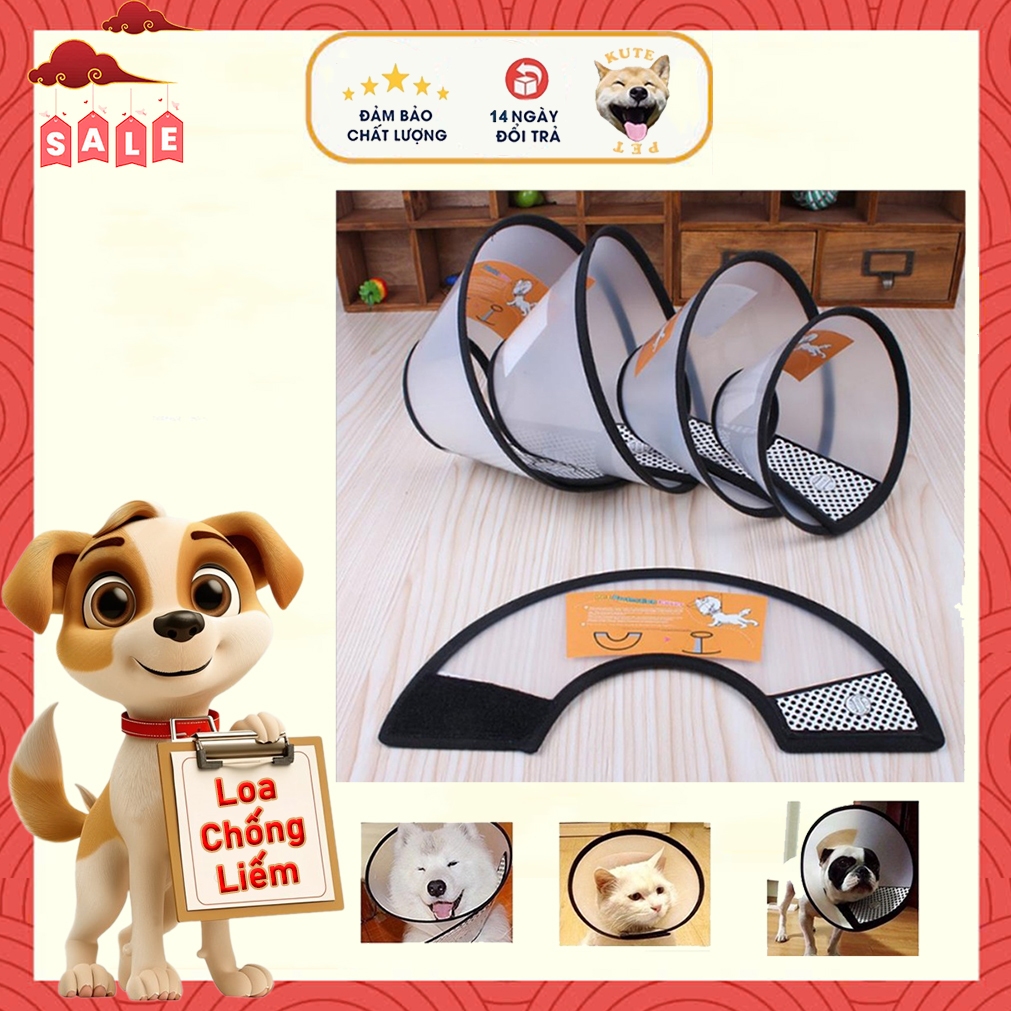 Loa Chống Liếm / Vòng Đeo Cổ Chống Liếm Cho Chó Mèo Thú Cưng