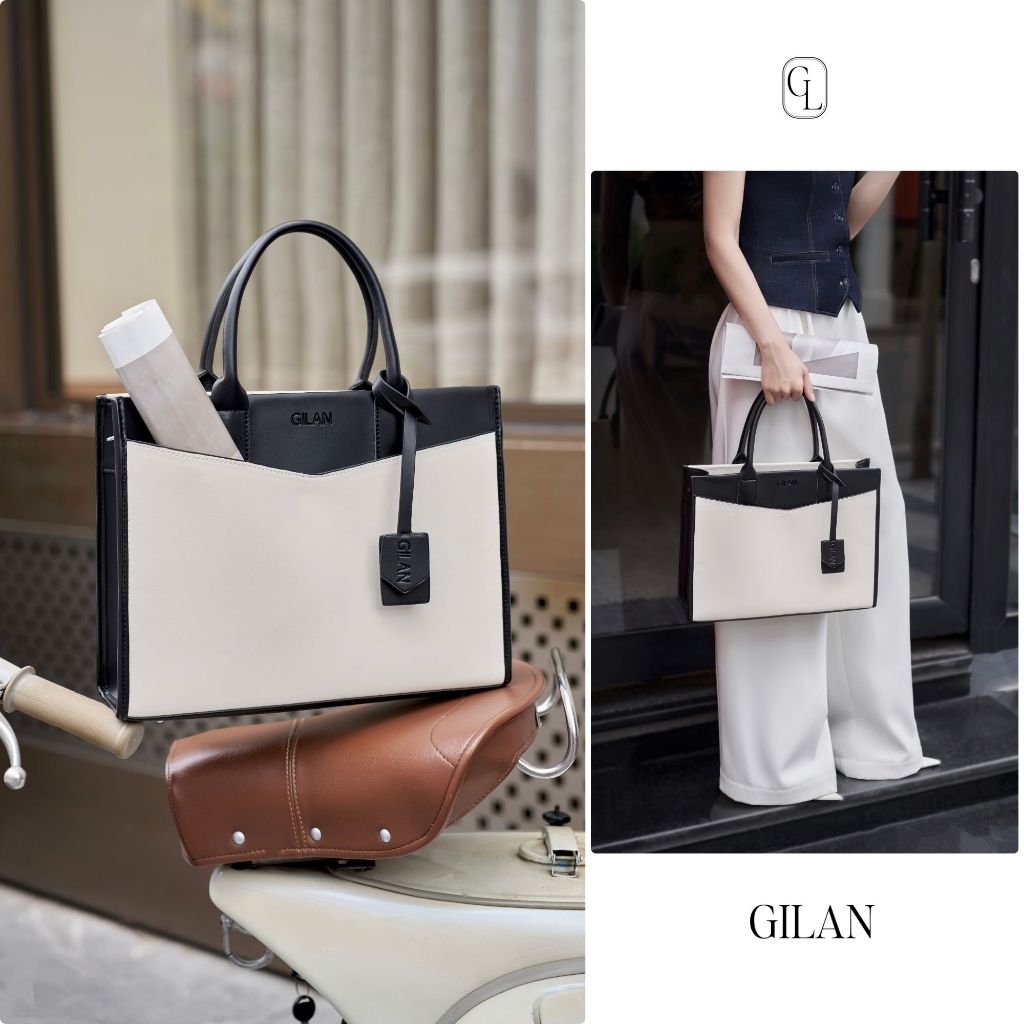 Size vừa Laptop, A4 - Túi xách tote nữ GILAN Misa bag