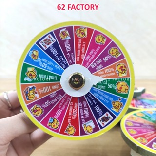  Vòng quay ăn nhậu mini 16 ô trắng đỏ bằng gỗ MDF chống nước an toàn VQ-1000-N-1 