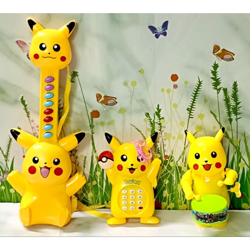BÌNH TÂN SHOP 👑 Đồ chơi trẻ em - Combo 3 món đồ chơi : Đàn Pikachu+ Điện Thoại Pikachu+Pikachu Đánh 