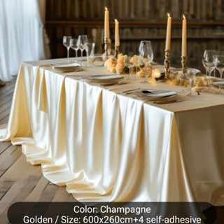 Khăn Trải Bàn Tiệc Cao Cấp Vải Lụa Bóng Rộng 1m9 Trang Trí Đám Cưới, Sinh Nhật, Party Sang Trọng