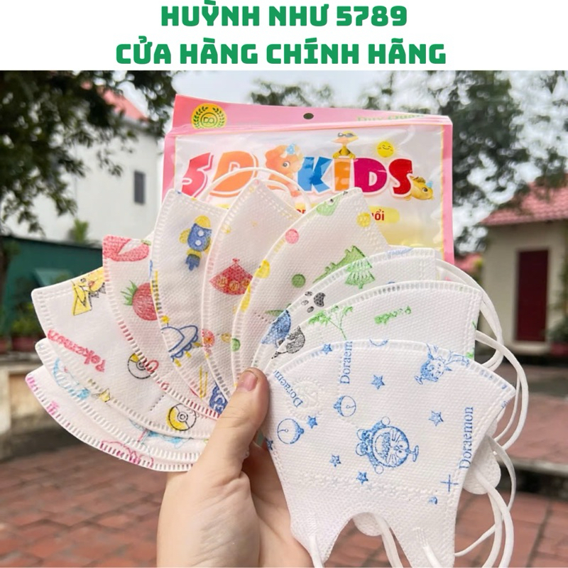[CHÍNH HÃNG]HỘP 100 CÁI KHẨU TRANG 5D KIDS MASK TRẺ EM