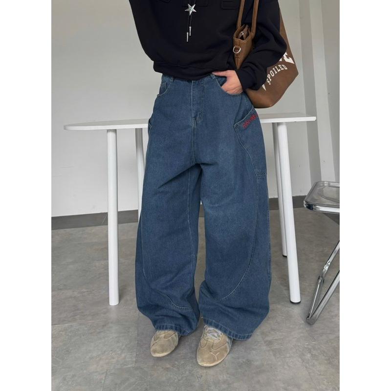 Quần Jeans Dài Ống Rộng Thụng Wash Form Unisex Tôn Dáng Nam Nữ Nhiều Màu_SSSTore.Aesthetic | BigBuy360 - bigbuy360.vn