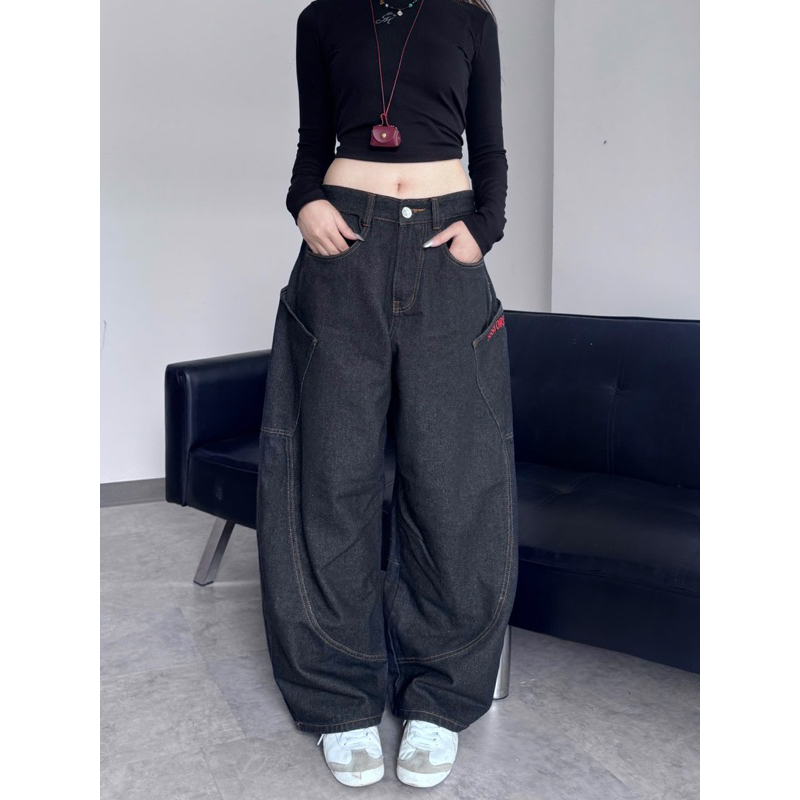 Quần Jeans Dài Ống Rộng Thụng Wash Form Unisex Tôn Dáng Nam Nữ Nhiều Màu_SSSTore.Aesthetic | BigBuy360 - bigbuy360.vn