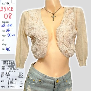 Áo khoác ren, voan mỏng CROPTOP (2hand)