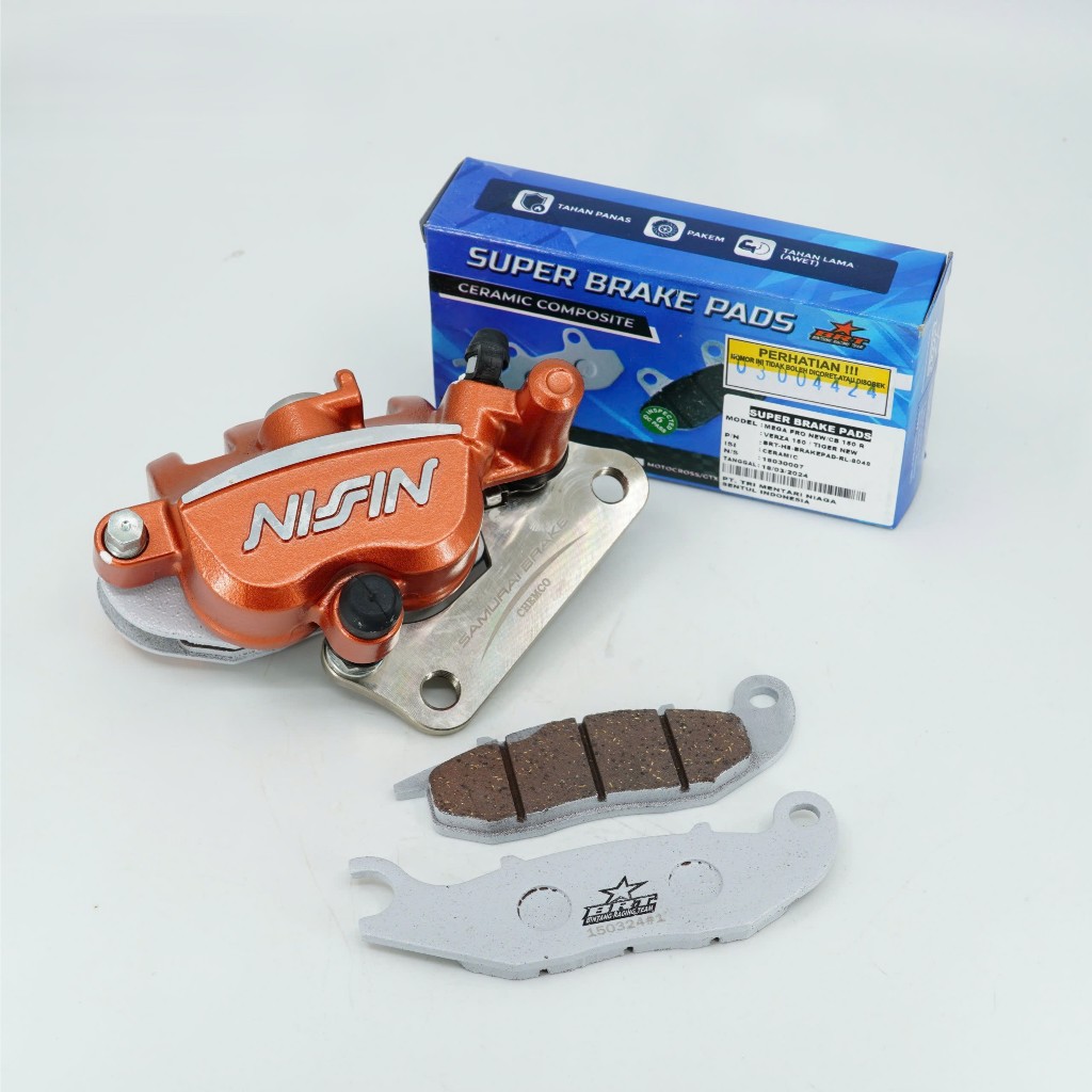 Bố thắng BRT dành cho heo Nissin Samurai 2 piston bên phải