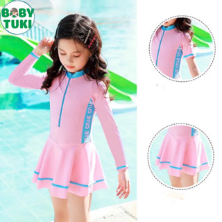 Đồ bơi bé gái liền thân Tukibaby size 10-55kg chất xịn, bikini cho bé gái liền thân có quần bảo hộ, đồ bơi cho bé gái