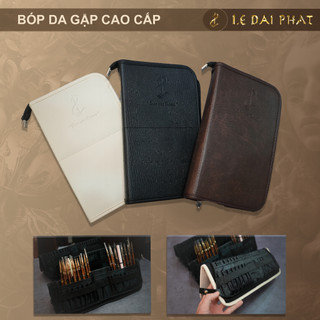 Bóp da cao cấp đựng cọ Phat le le-Bóp lớn có thể gấp lại