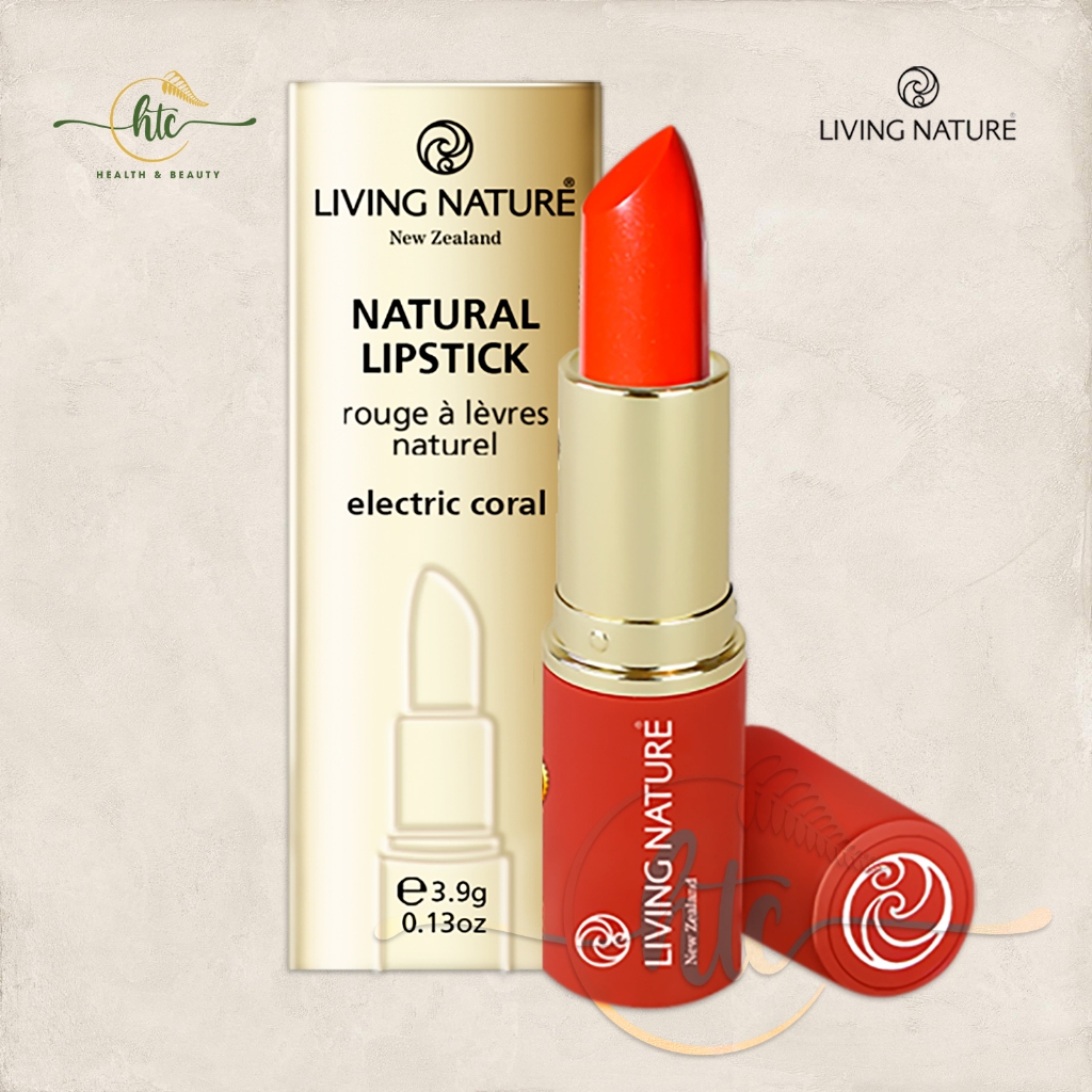 Son Môi Organic Màu Đỏ Cam Living Nature Lipstick Electric Coral 15