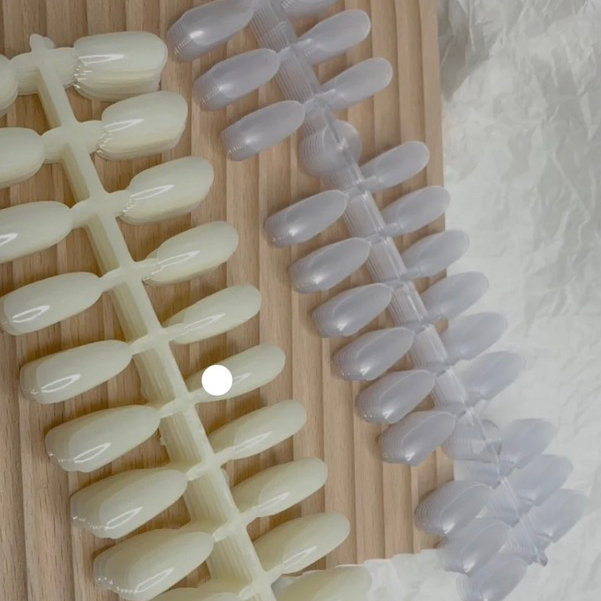 Móng vỉ bầu tập vẽ nails bịch 240 móng đủ màu trong- tự nhiên - đen - Trắng - Kitty Nails Supply