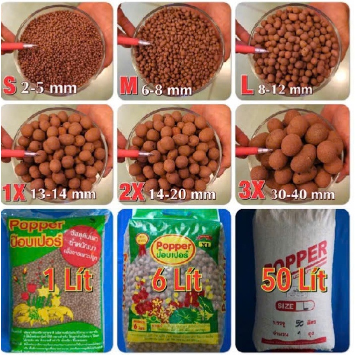 Đất sét nung sỏi nhẹ thái lan 1kg