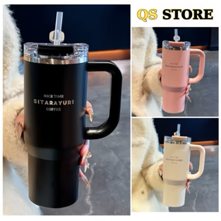 Bình Giữ Nhiệt 900ML Có Tay Cầm Ly Giữ Nhiệt SITARAYURI Cốc Giữ Nhiệt Cao Cấp Kèm Ống Hút COC47