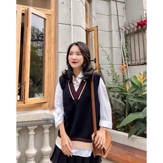 Áo gile cổ tim basic siêu hot