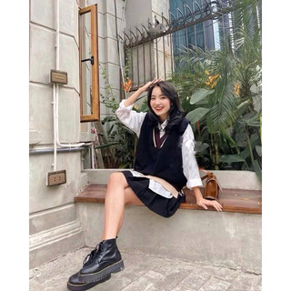 Áo gile cổ tim basic siêu hot