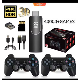 Máy chơi game stick k8 4k cấu hình mạnh có cả game psp - cài sẵn 20k game