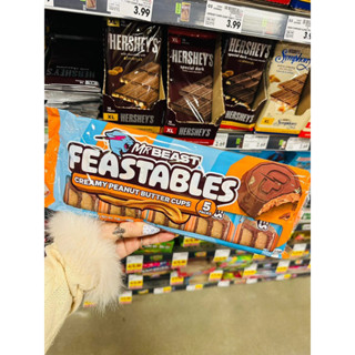  🍫🥜 SOCOLA SỮA NHÂN SỐT KEM BƠ ĐẬU PHỘNG CHẢY CỦA MỸ MR BEAST FEASTABLES CREAMY PEANUT BUTTER CUPS LỐC 5 GÓI x 40G  200G  