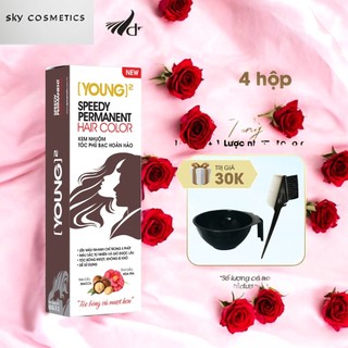 [DÀNH CHO TÓC BẠC] Kem nhuộm phủ bạc tại nhà YOUNG Việt Nam lên màu chuẩn 60gx2