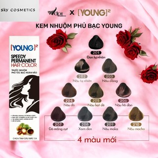 [DÀNH CHO TÓC BẠC] Kem nhuộm phủ bạc tại nhà YOUNG Việt Nam lên màu chuẩn 60gx2