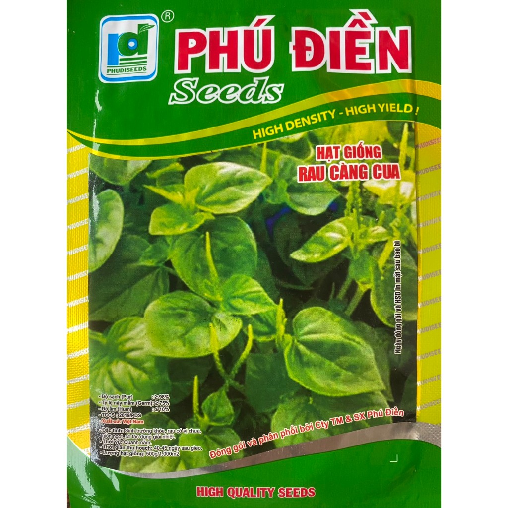 Hạt giống rau Càng Cua