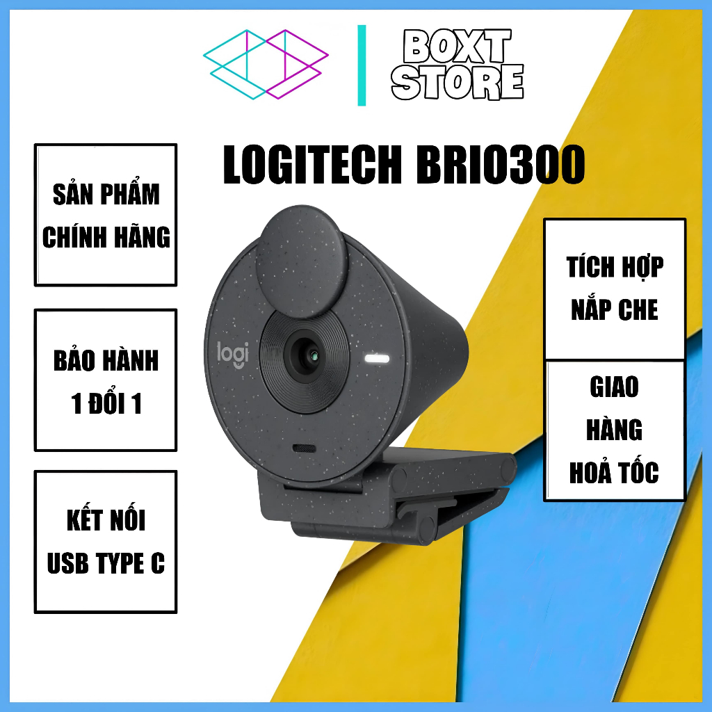 [LIKE NEW] Webcam Logitech Brio300 Full HD - Webcam Brio 300