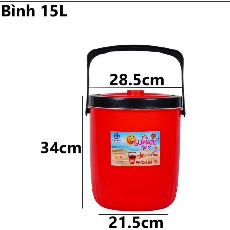 Phích tròn đựng đá viên, giữ nhiệt, đồ nóng, lạnh 7 Lít, 10 lít, 15 lít ,22 lít, 28 lít,VIỆT NHẬT