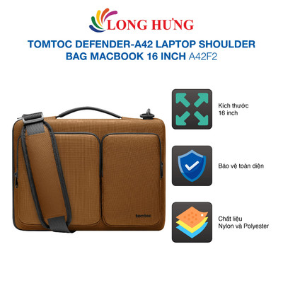 Túi xách chống sốc Tomtoc Defender-A42 Laptop Shoulder Bag MacBook 16 inch A42F2 - Hàng chính hãng