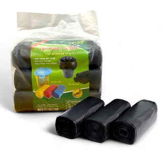 Combo 3 cuộn túi đựng rác đen tự phân hủy