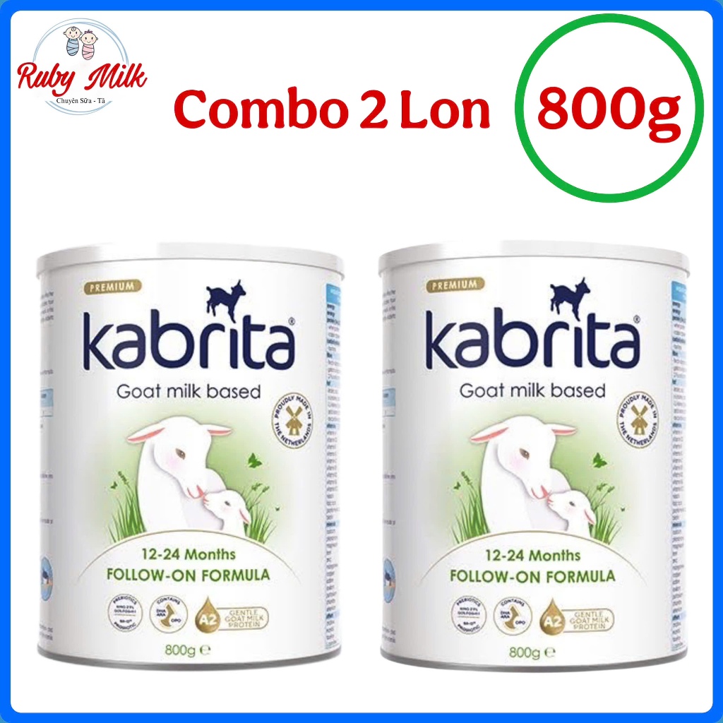 [Date 12.2026] Combo 2 Lon Sữa Dê Kabrita số 2 Lon 800g Cho bé 12-24 Tháng