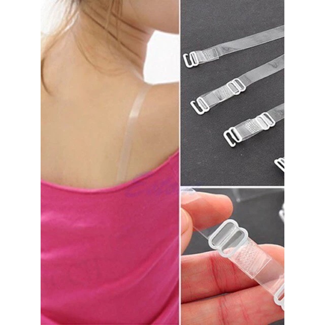 Combo 5 đôi Dây áo con trong suốt có điều chỉnh dùng cho mọi loại áo (Hàn Quốc)