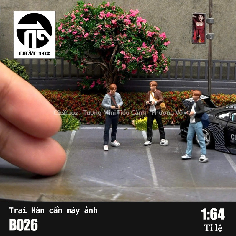 Mô hình Figure Nam 1/64 - Trai Hàn cầm máy ảnh 1:64