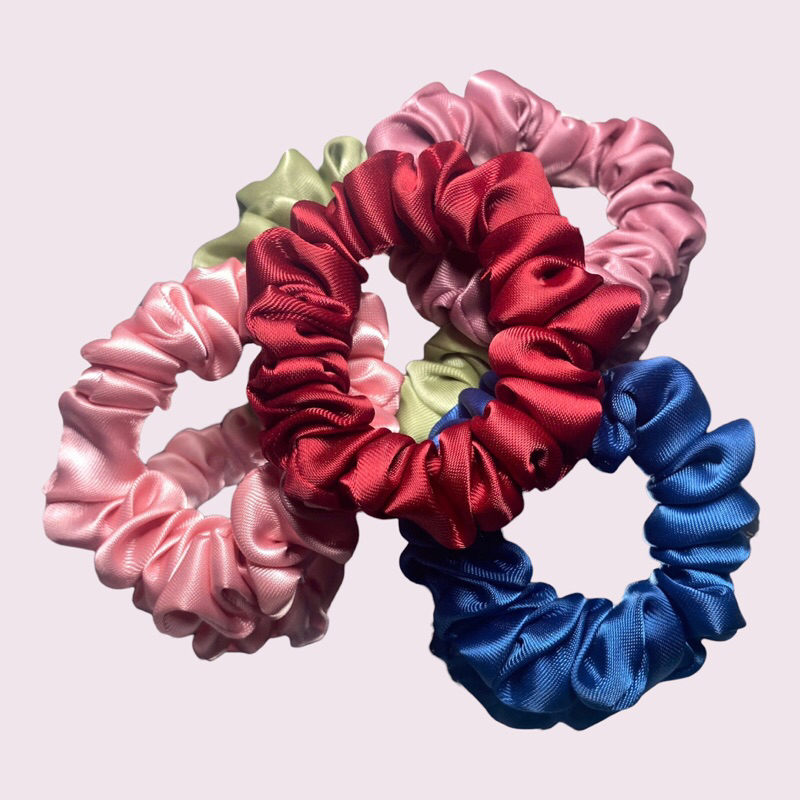 Scrunchies mini lụa satin 8-10cm