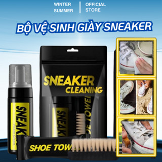  Bộ kit vệ sinh giày CAO CẤP Sneaker Cleaning 3 món dùng được cho giày da lộn giày thể thao giày đá bóng giày trắng 