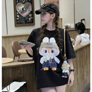 Áo Phông Nam Nữ Labubu Local Brand Form Rộng Tay Lỡ Vải Cotton 2 Chiều - AT11