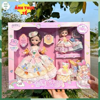 Đồ Chơi Combo 2 Búp Bê Barbie Công Chúa Thay Váy Có Túi Xách Quà Tặng Cho Bé Gái M41