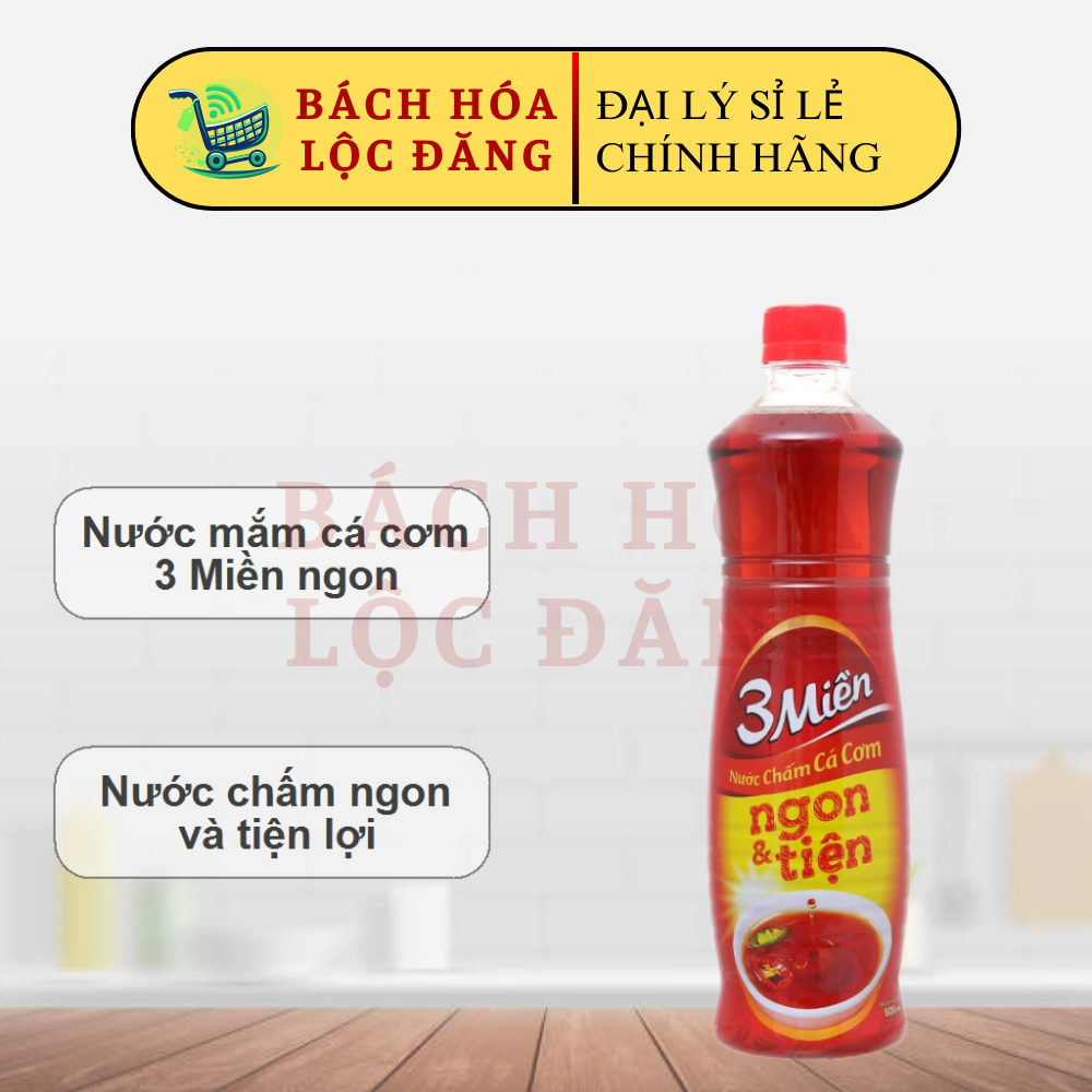 [Combo 5 Chai Nước chấm 3 miền] Nước chấm cá cơm 3 Miền chai 800ml - Nước mắm 3 Miền chai 800ml