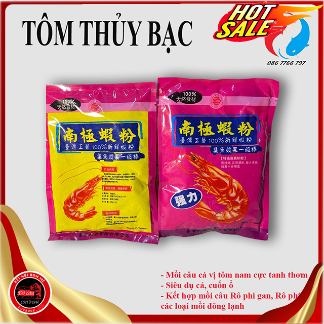 Bột Tôm Thủy Bạc Sa Phạm-mồi câu rô phi