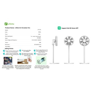  Quạt tích điện tuần hoàn không khí đối lưu Xiaomi Lifeite Gen 4 Pro 2025 tạo ION âm-Phiên bản quốc tế- Kết nối App 
