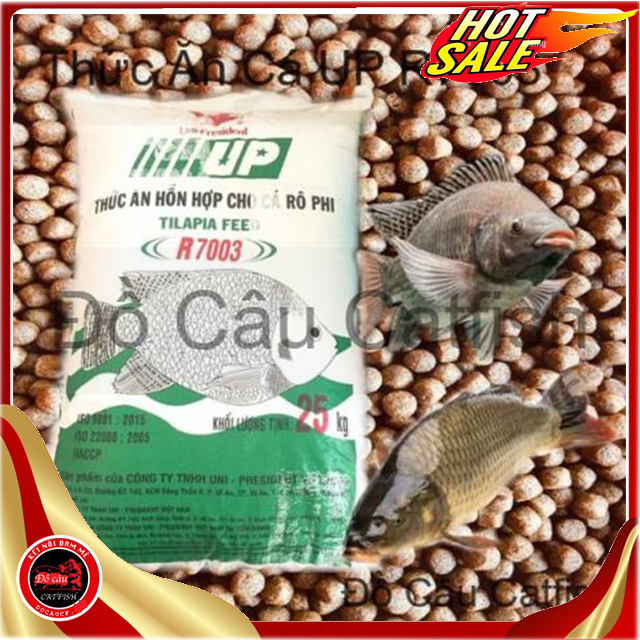 [1kg]Thức Ăn Cá UP R7003 Câu Cá rô phi,chép-cám cá up r7003