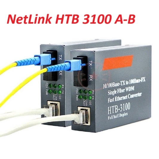 Cặp NetLink HTB 3100 A-B - Bộ chuyển đổi Converter quang